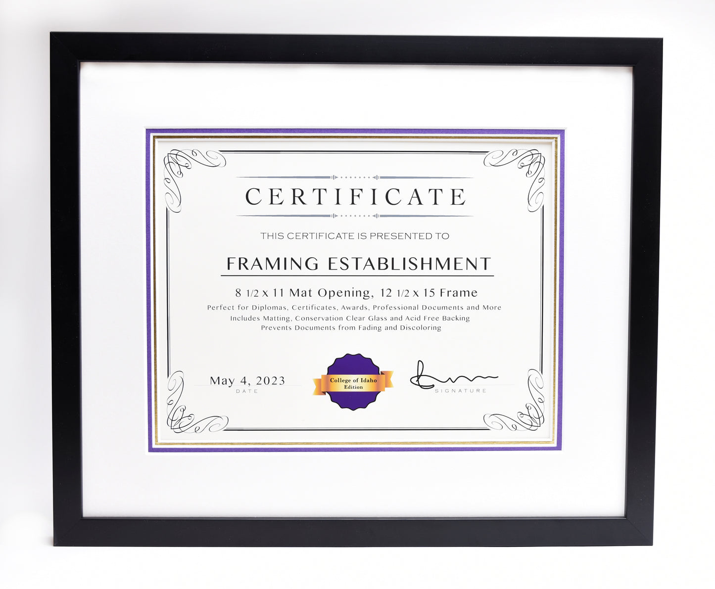 College of Idaho Document Frame