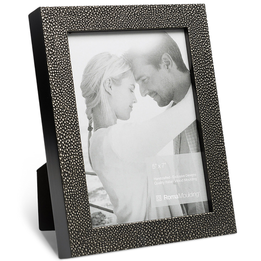 Silver and Black Textured Tabletop Frame