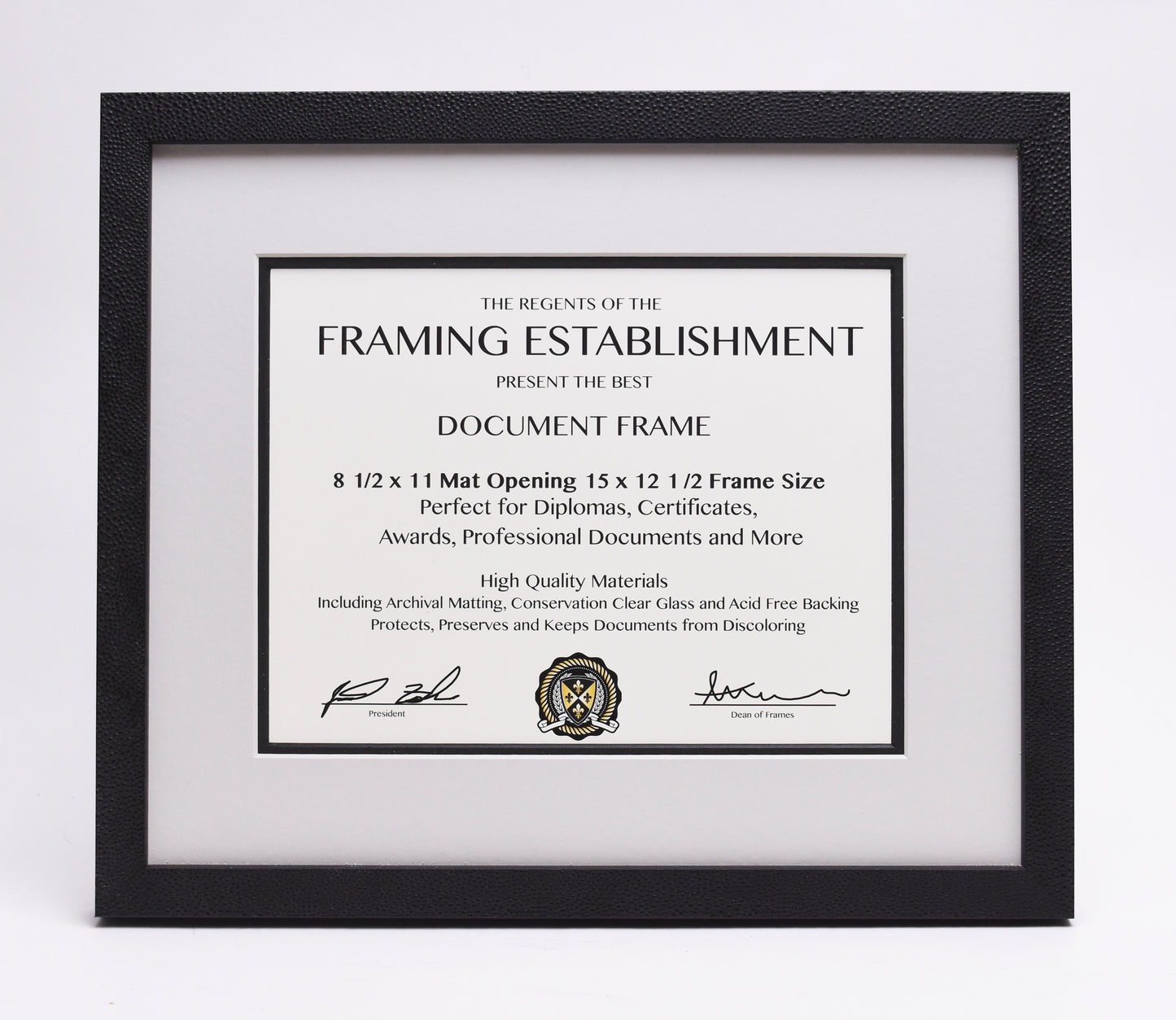 Beaded Black Document Frame