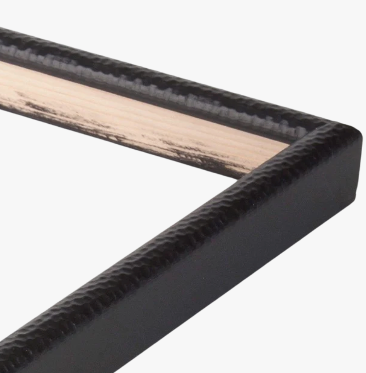 Hammered Black Wood Tabletop Frame