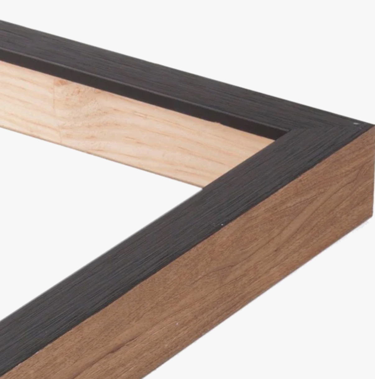 Steel Black and Walnut Wood Tabletop Frame