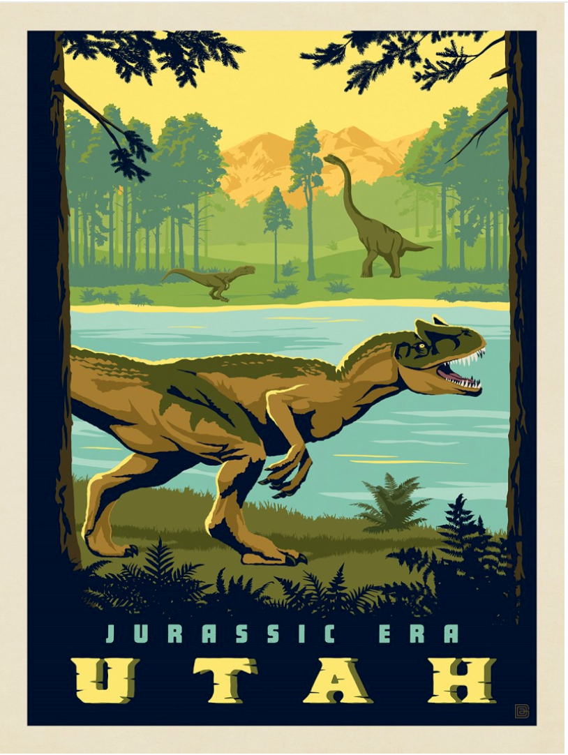 Utah-Jurassic ERA Art Print